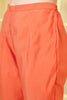 Orange Chanderi Silk Neck-Embroidered Suits