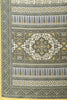Olive Green Ajrakh Block Printed Cotton Saree