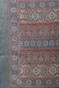 Blue Ajrakh Block Printed Cotton Saree