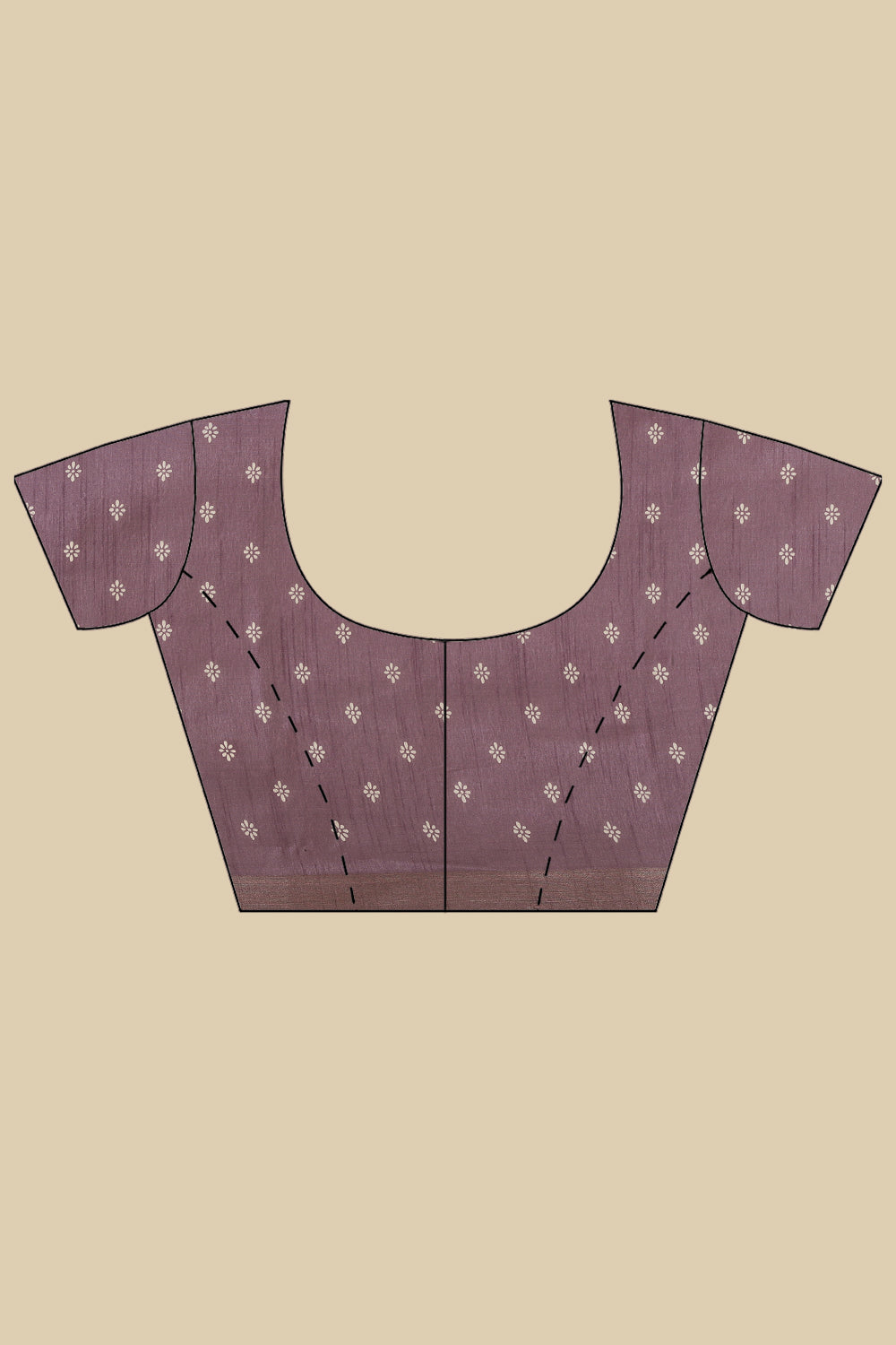 Purple Color Cotton Silk Boota Printed And Zari Woven Saree