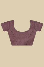 Dusky Purple Cotton Silk Printed Saree