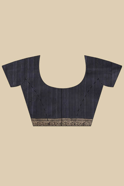Navy Cotton Silk Floral Boota Printed Saree