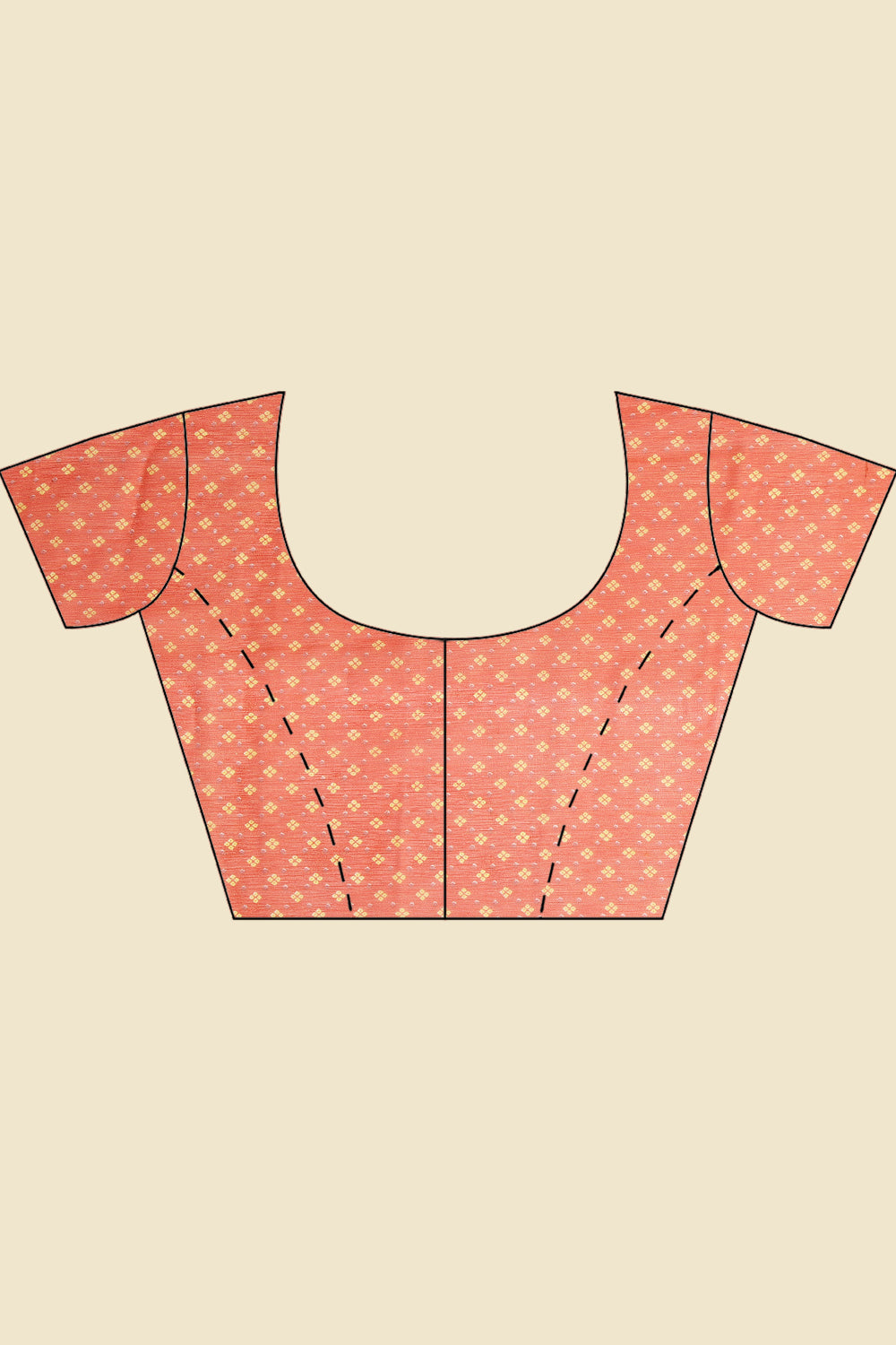 Orange Georgette Bandhani Printed Saree