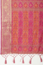 Mauve Color Tussar Woven Silk Saree