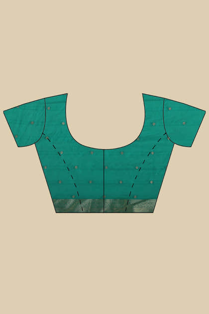 Teal Lightweight Banarasi Silk Weaving Saree