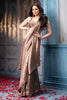 Brown Pure Metallic Tissue Sequins Embroidered Saree