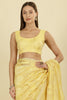 Pale Yellow Cotton Floral Resham Embroidered Saree