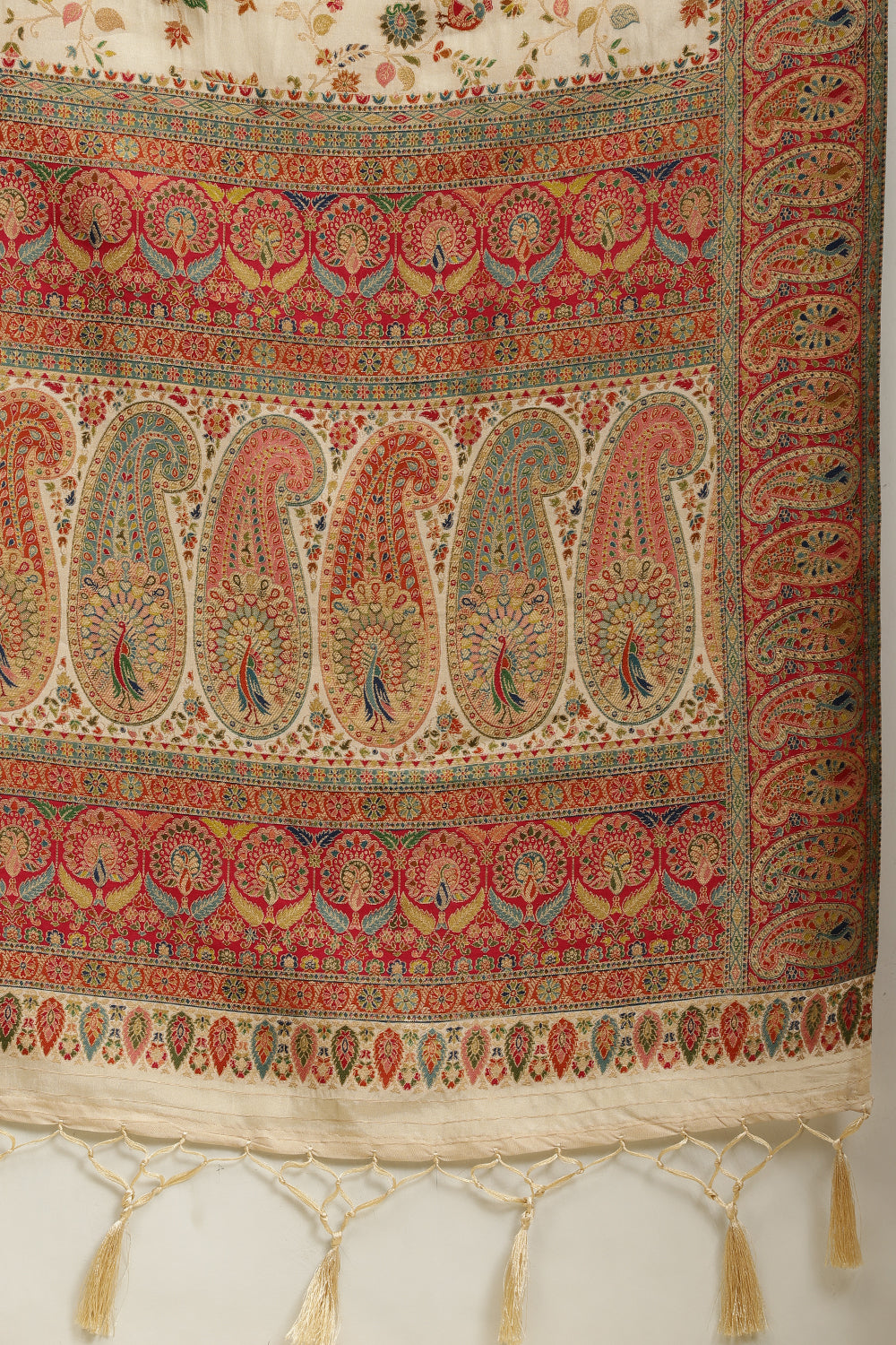 Tussar Color Silk Madhubani Woven Saree