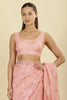 Pink Cotton Floral Resham Embroidered Saree