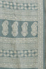 Firozi Color Cotton Silk Boota Printed And Zari Woven Saree