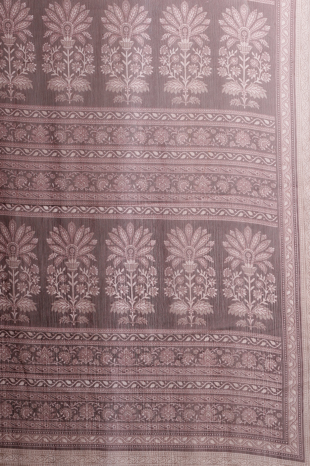 Wine Georgette Printed Saree