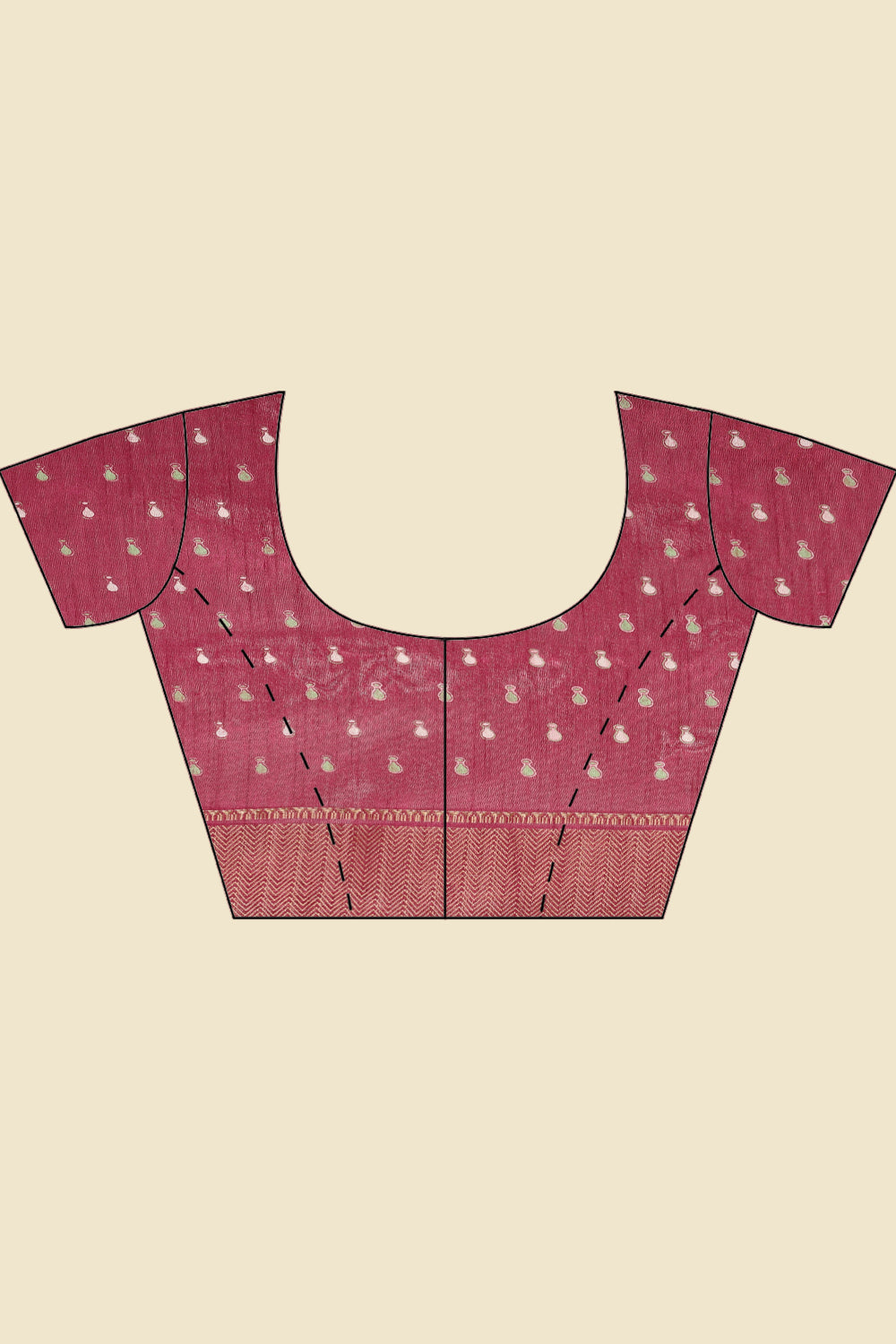 Dark Magenta Cotton Silk Printed Saree