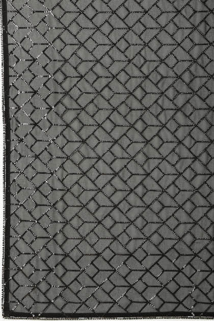 Black Georgette Sequins Embroidered Saree With Stone Work Readymade Blouse