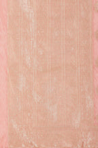 Peach Cotton Zari Woven Saree