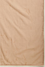 Light Brown Cotton Resham Floral Embroidered Anarkali Suit Set