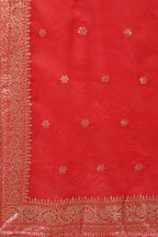 Red Silk Embroidered Suit Set