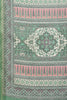 Green Ajrakh Block Printed Cotton Saree