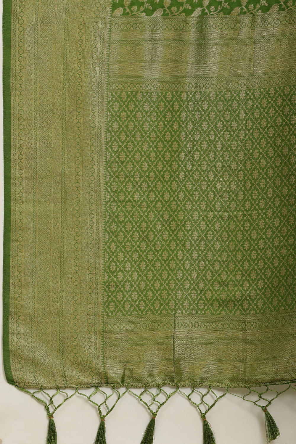 Green Lightweight Banarasi Silk Weaving Saree
