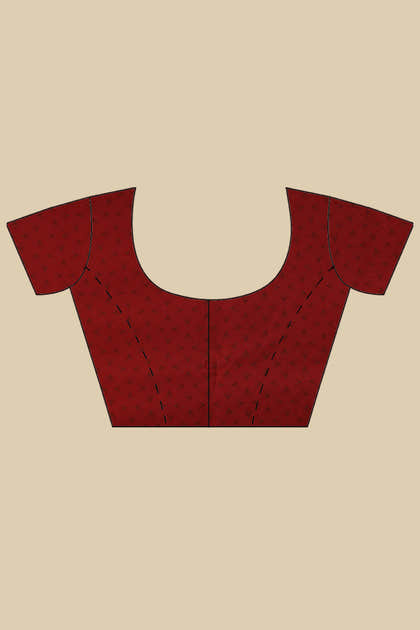 Maroon Crepe Printed Saree