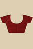 Maroon Crepe Printed Saree
