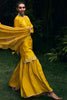 Mustard Color Embroidered Silk Unstitched Suit Material