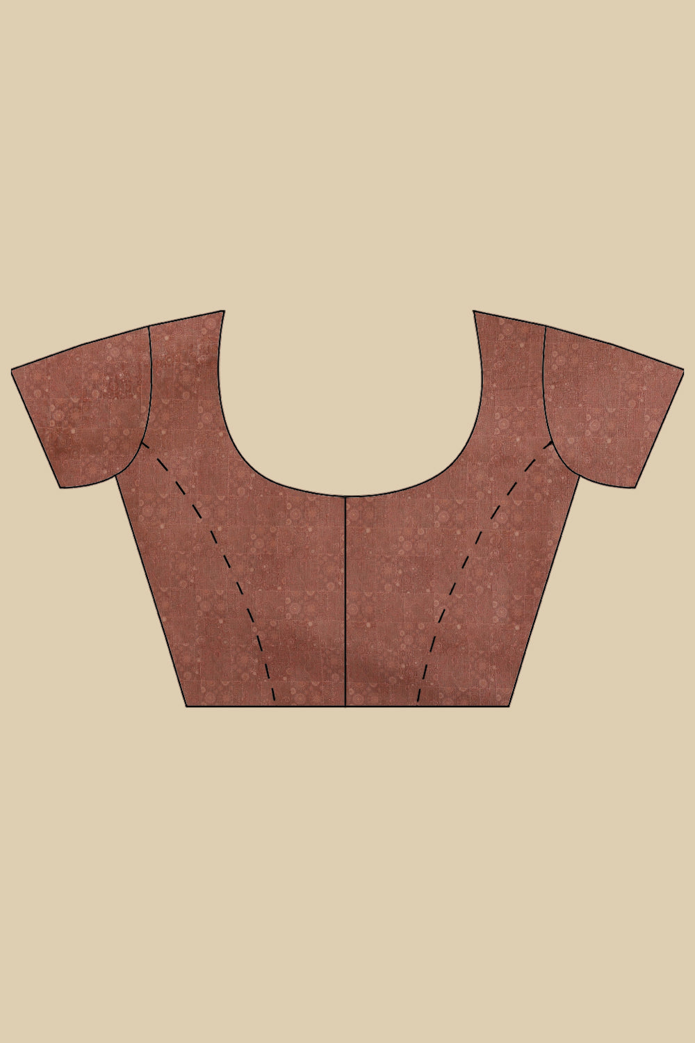 Brown Cotton Silk Printed Saree