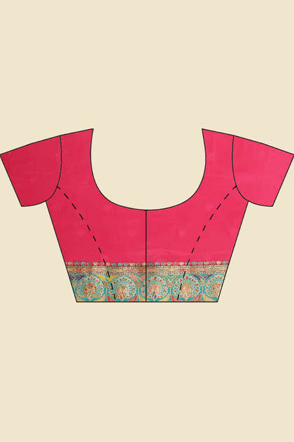 Rani Silk Madhubani Woven Saree