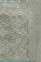 Turquoise Chanderi Silk Zari Weaving Saree
