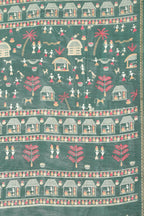 Green Cotton Silk Printed Saree