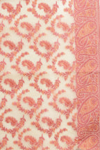 Beige Cotton Resham Woven Saree
