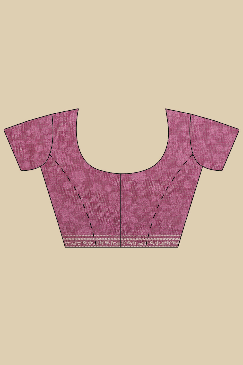 Purple Kota Cotton Floral Jaal Printed Saree