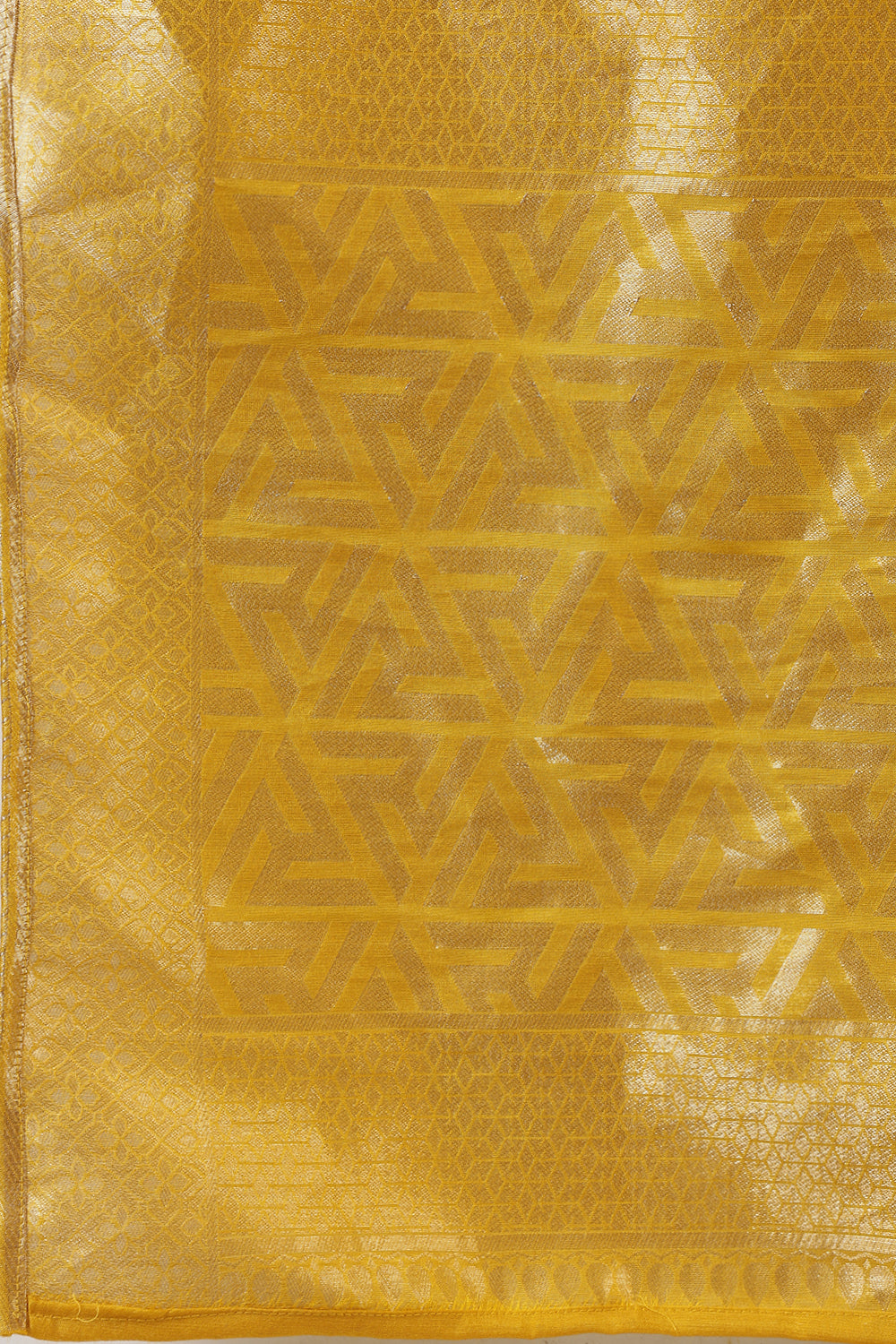 Mustard Color Silk Neck Embroidered Suit Set