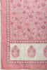Cream & Pink  Chanderi Cotton Hacoba Style & Floral Printed Unstitched Suit Material