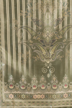 Green Color Chanderi Silk Printed Straight Suit