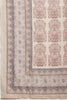 Beige Cotton Floral Printed And Neck-EmborideredUnstitched Suit Material
