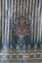 Blue Color Chanderi Silk Printed Straight Suit