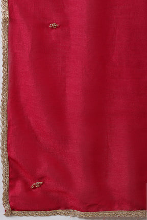 Rani Chinone Silk Neck-Embroidered Suit Set