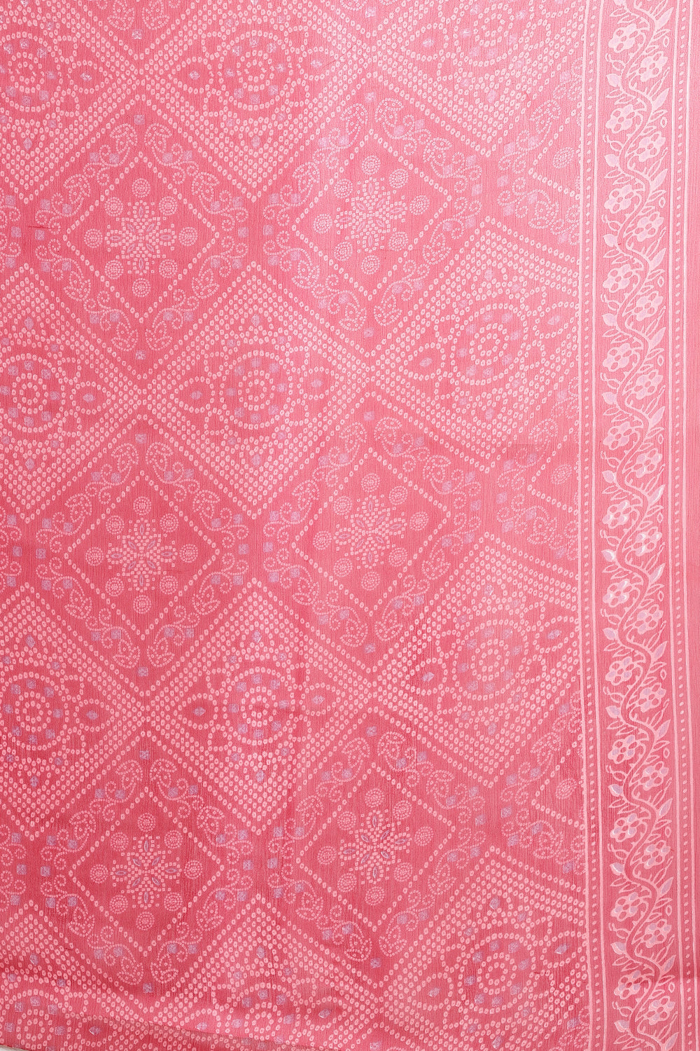 Rani Georgette Bandhani Printed Saree