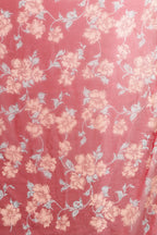 Maroon Zari Border & Floral Printed Chiffon Saree