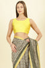 Olive Green Ajrakh Block Printed Cotton Saree