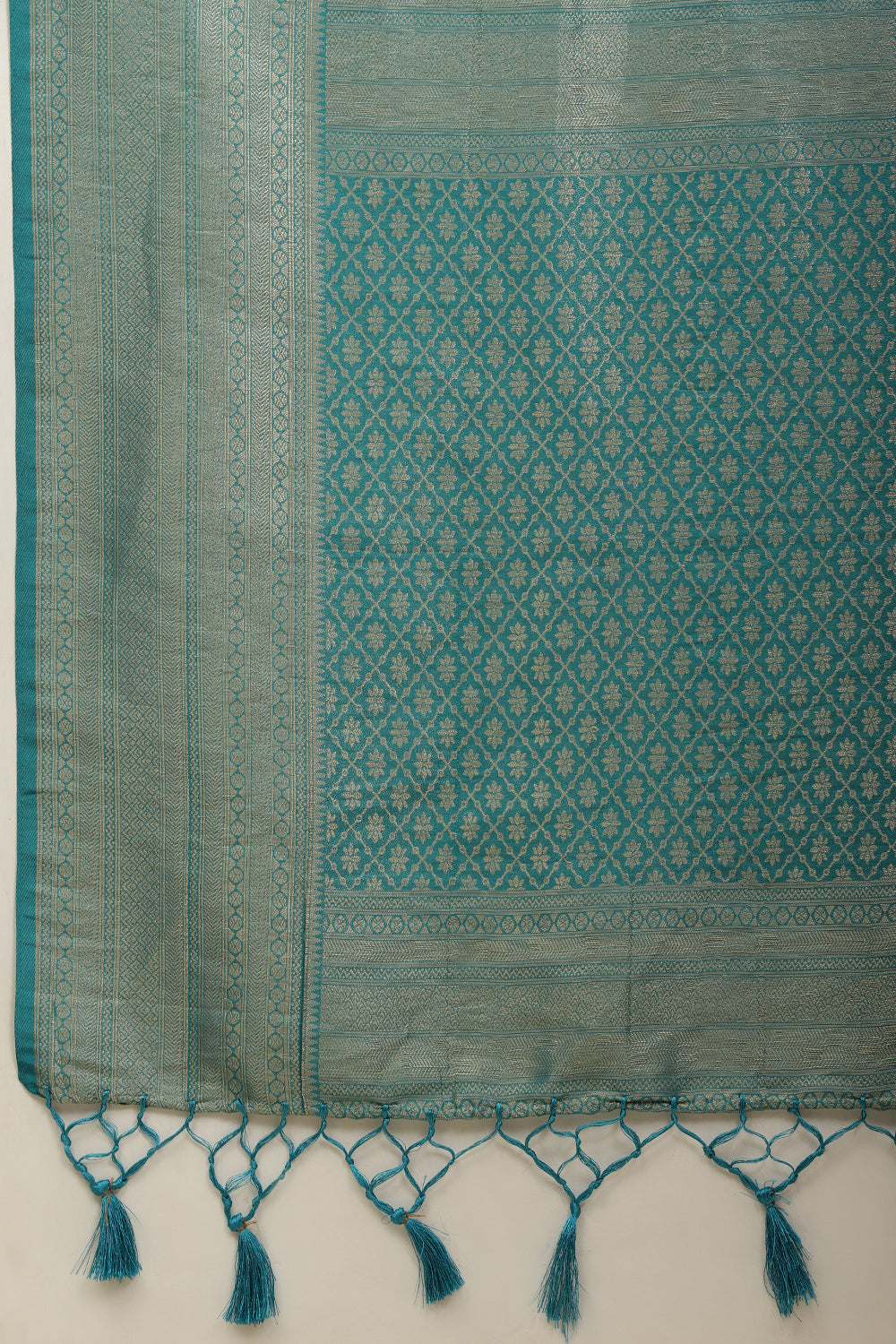 Eastern Blue Lightweight Banarasi Silk Weaving Saree