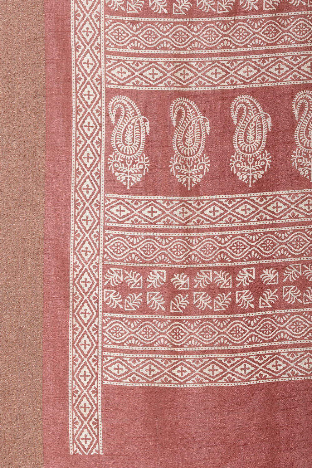 Light Maroon Cotton Silk Boota Printed And Zari Woven Saree