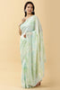 Pista Green Color Printed Chinon Saree