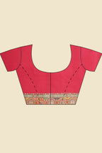 Teal Silk Madhubani Woven Saree