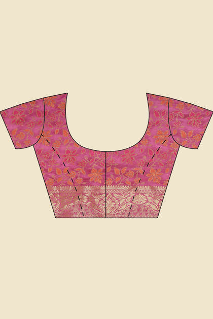 Mauve Color Tussar Woven Silk Saree