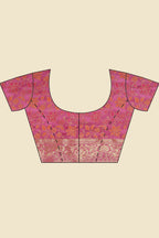 Mauve Color Tussar Woven Silk Saree