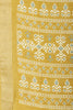 Mustard Cotton Silk Printed And Zari Woven Saree
