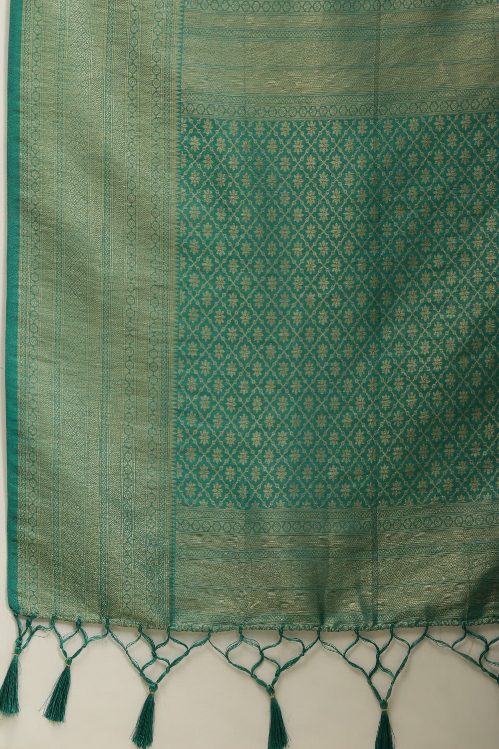Teal Lightweight Banarasi Silk Weaving Saree