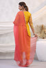 Mustard Color Embroidered Silk Unstitched Suit Fabric