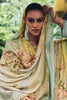 Sea Green Color Cotton Printed Unstitched Suit Material
